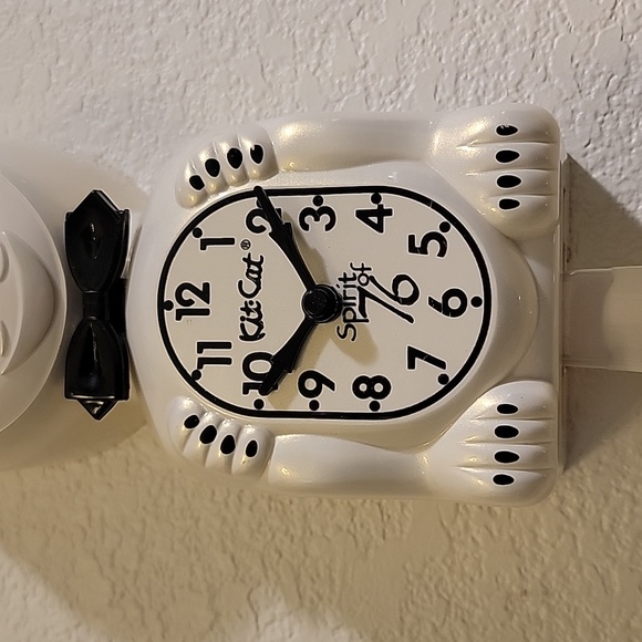 Rare Spirit of 76 Kit-Cat Klock Clock in pearly White - Picture 3 of 6